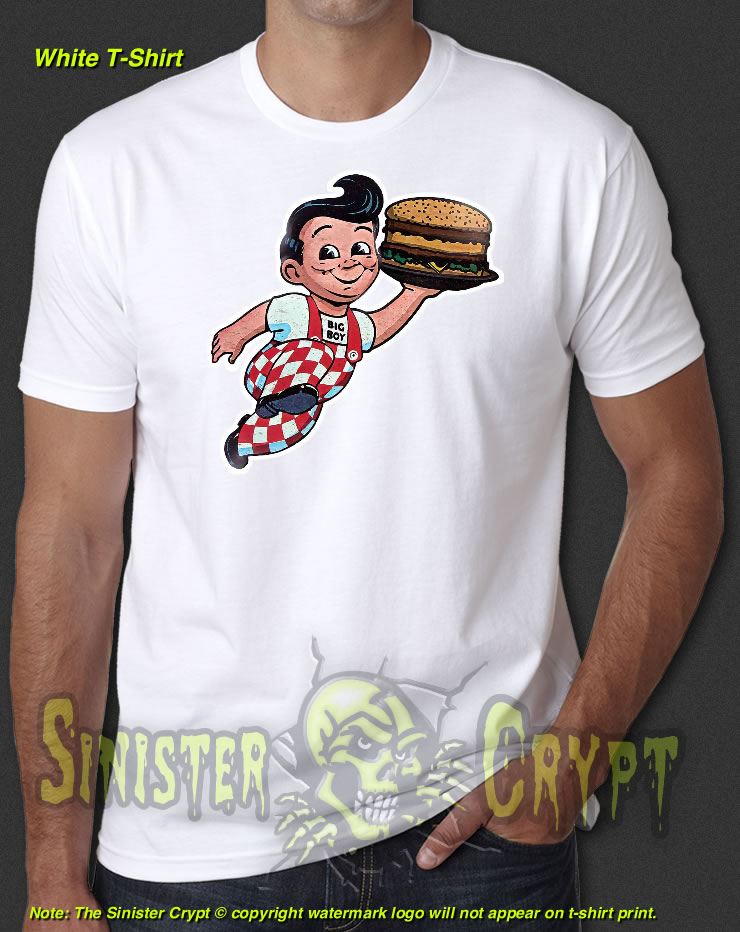 Bob's Big Boy White t-shirt Fast Food Retro-Vintage 60's 70's S-6XL