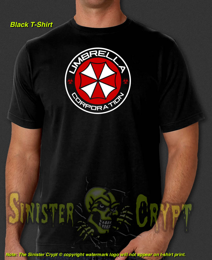 Umbrella Corp. Resident Evil Black t-shirt T-Virus Capcom Video Game S-6X
