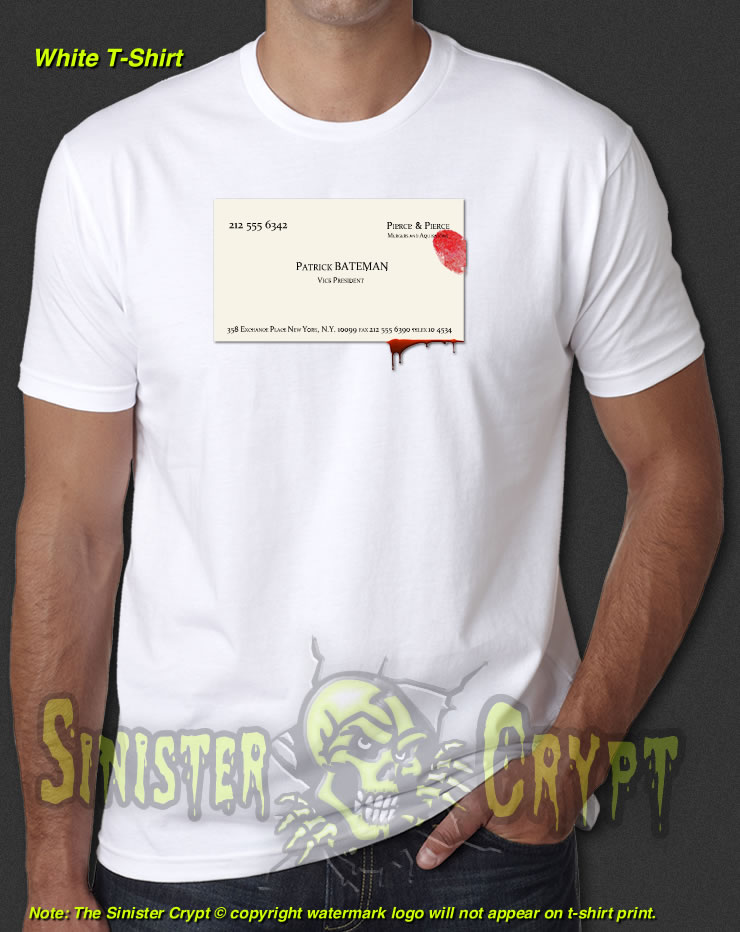 American Psycho Business Card White t-shirt