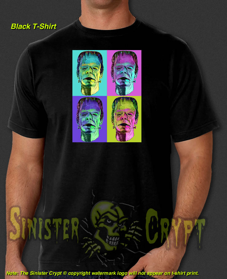 Frankenstein Pop Art Black t-shirt