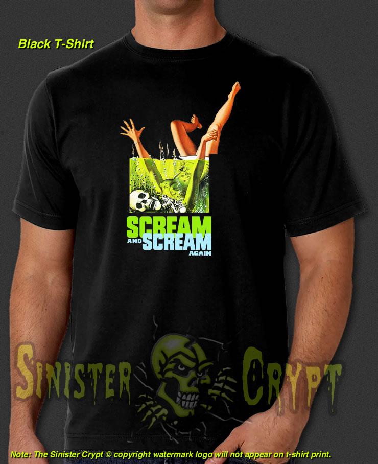 Scream and Scream Again Black t-shirt