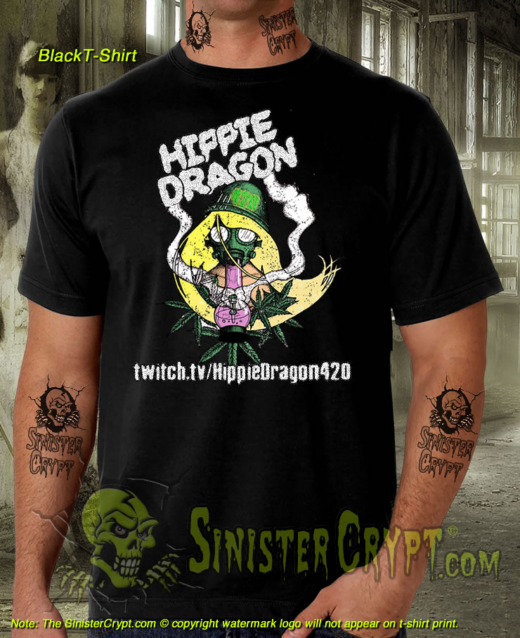 Hippie Dragon 420 black unisex black T-Shirt S-6XL