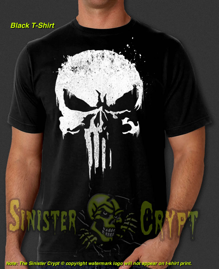 Punisher Painted Skull t-shirt Frank Castle S-6XL