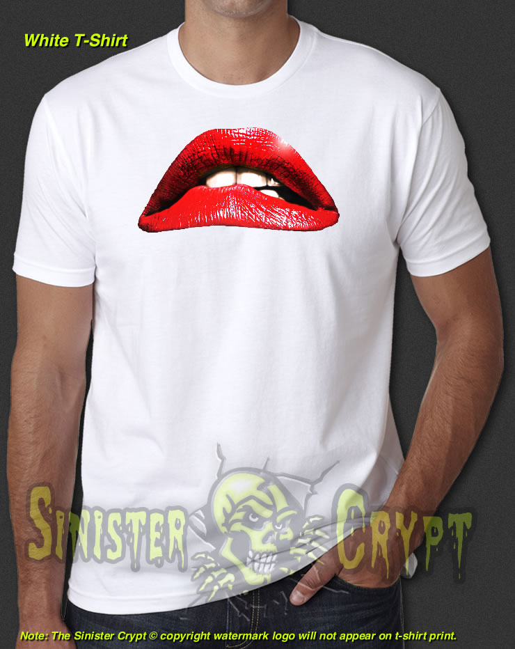 The Rocky Horror Picture Show Lips White t-shirt Cult Movie Retro Vintage S-6XL