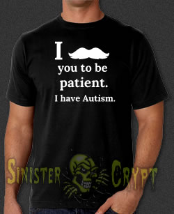 Autism Awareness Mustache design t-shirt S-6XL