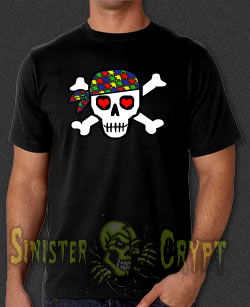 Autism Awareness Support Pirate Skull Design New T-Shirt S-6XL