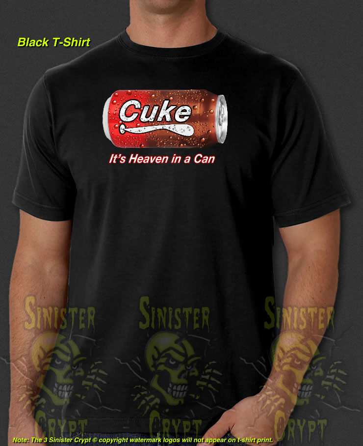 The IT Crowd Cuke Cola Soda Heaven in a Can Geek Roy, Moss, Jen New Black T-Shirt S-6XL