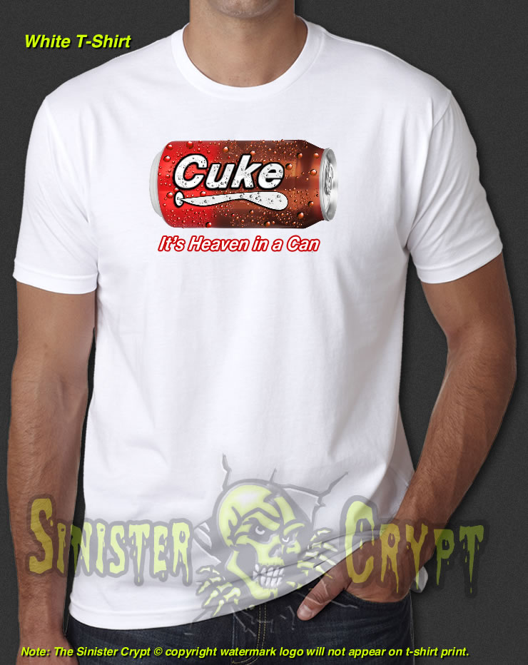 Cuke Cola White t-shirt Fast Food Retro-Vintage 60's 70's S-6XL