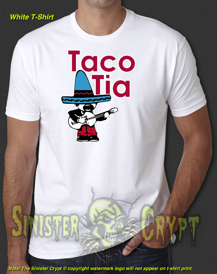 Taco Tia White t-shirt Fast Food Retro-Vintage 60's 70's S-6XL