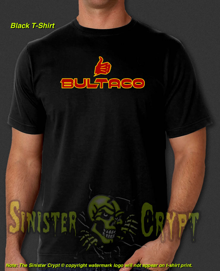 Bultaco Thumbs Up Motorcycle Black t-shirt
