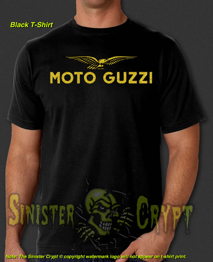 Moto Guzzi Motorcycle Black t-shirt