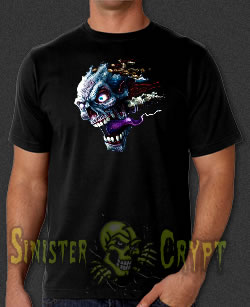 Screaming Skull Zombie Halloween t-shirt