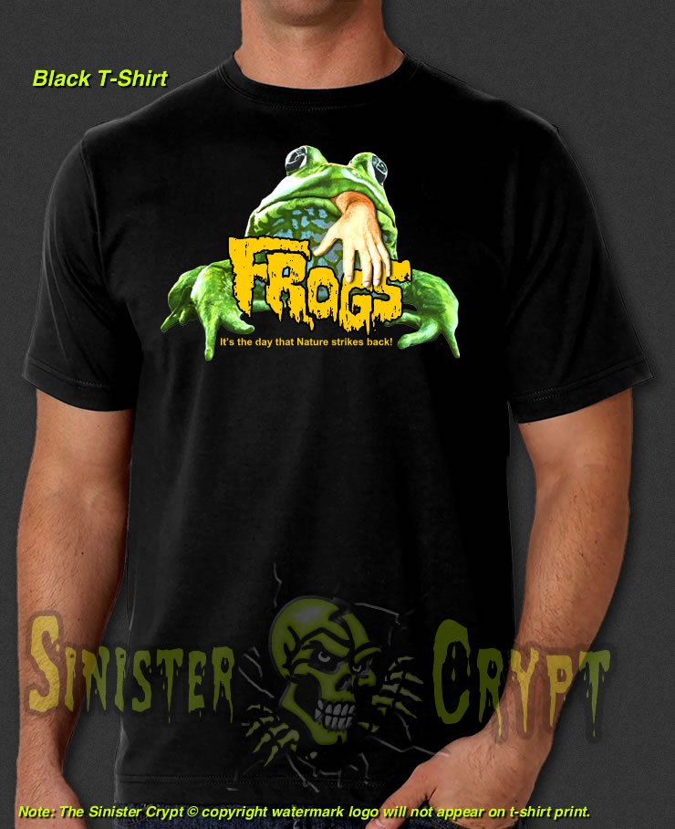 Frogs horror movie Black t-shirt