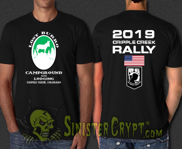 2019 Cripple Creek Rally Lost Burro Camground t-shirt