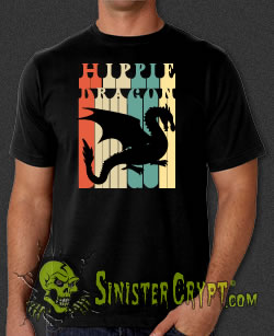 Hippie Dragon Design T-Shirt S-6XL