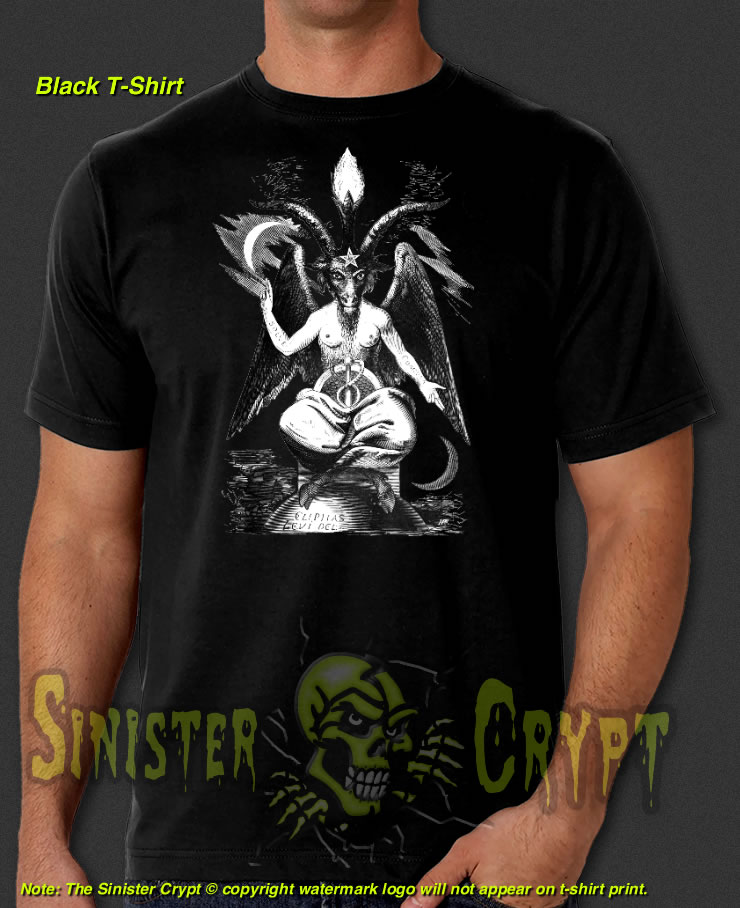 Baphomet Black t-shirt Eliphas Levi Knights Templar Occult S-6XL