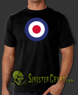 RAF roundel t-shirt British Royal Air Force, The Who, Vespa scooter, Mod
