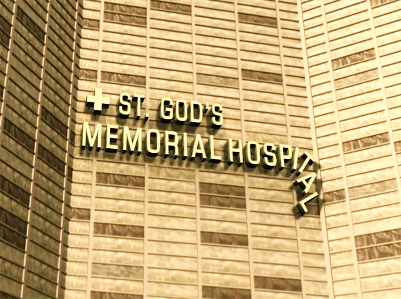 St. God's Memorial Hospital Idiocracy t-shirt S-6XL