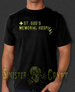 St. God's Memorial Hospital Idiocracy t-shirt
