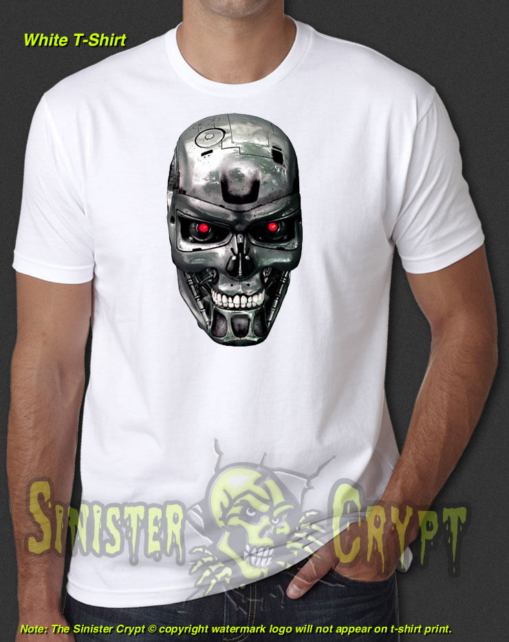 Terminator skull White t-shirt 