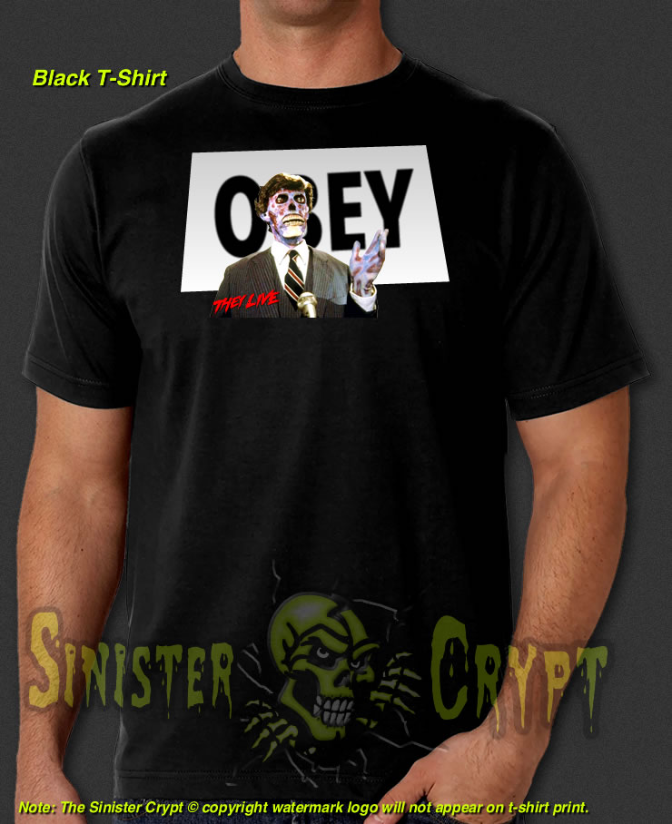 They Live OBEY Black t-shirt