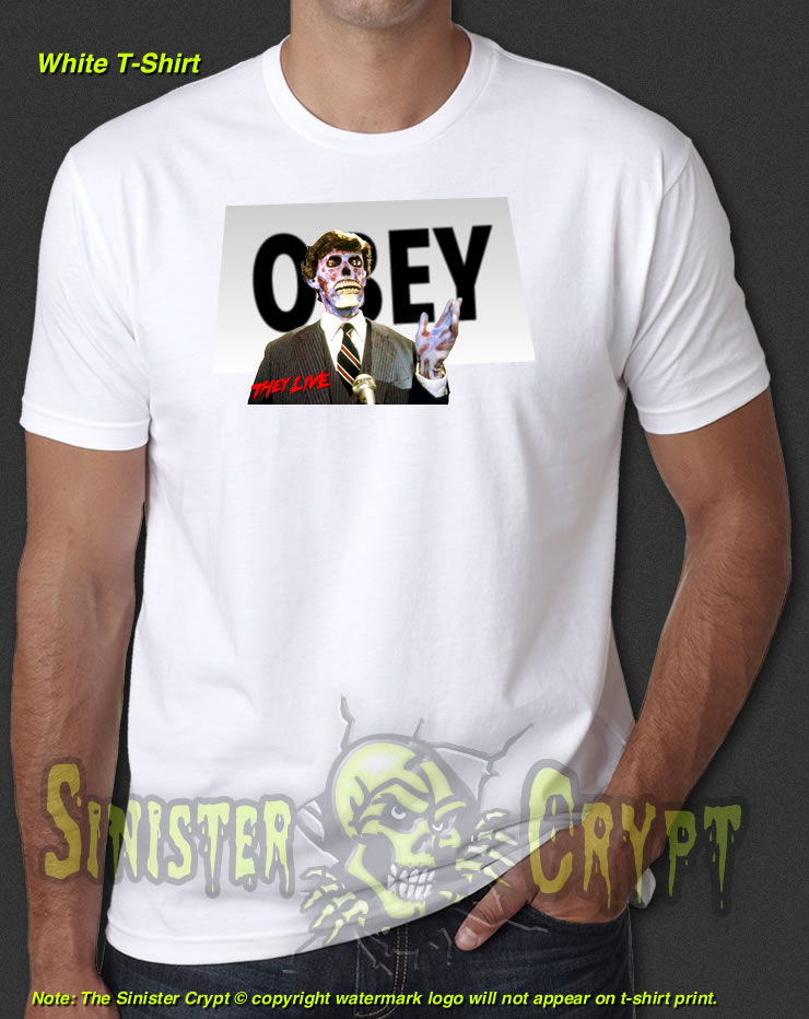 They Live OBEY White t-shirt