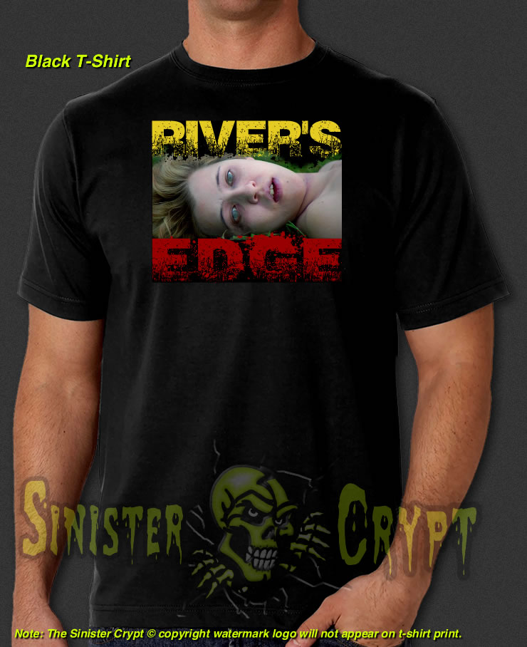 River's Edge Black t-shirt 1986 Keanu Reeves Underground Cult Movie S-6XL