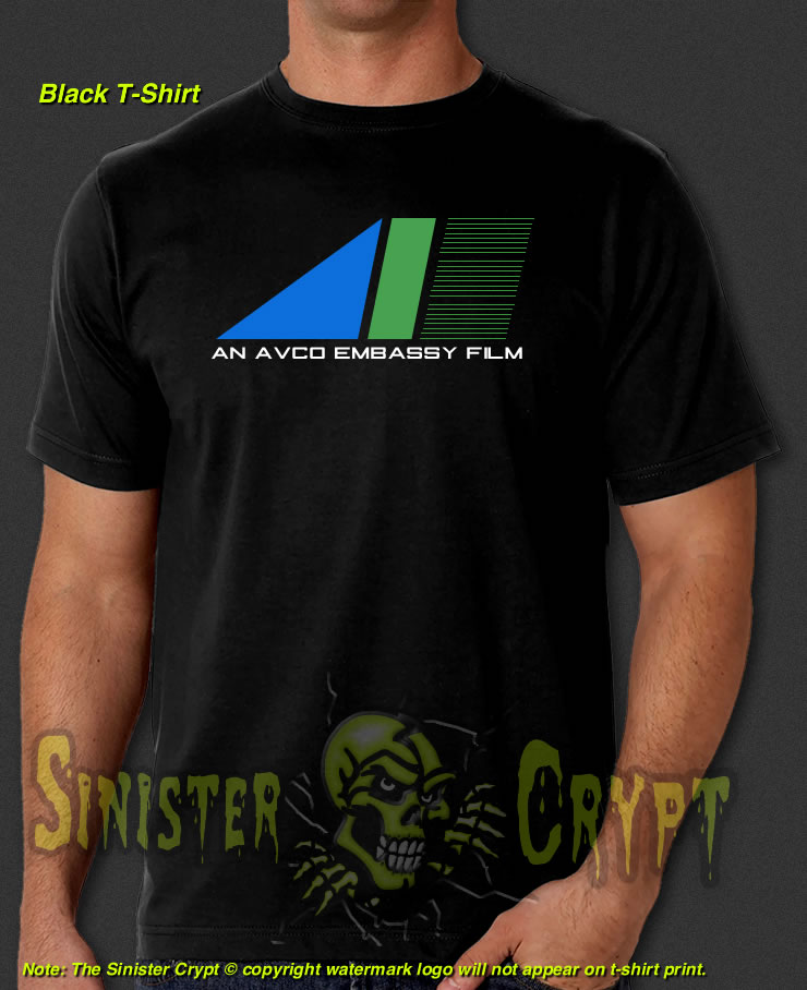 An AVCO Embassy Film Pictures Black t-shirt Retro Vintage S-6XL